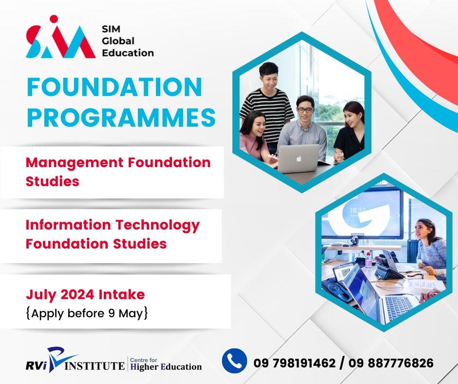 နိုင်ငံတကာက အထင်ကရ တက္ကသိုလ်ကြီးတွေရဲ့ ဘွဲ့တွေကို ရယူဖို့ SIM Global Education ရဲ့ Foundation Programme တွေနဲ့ ပညာရေး ခရီးလမ်းသစ်ကို စတင်လိုက်ပါ။