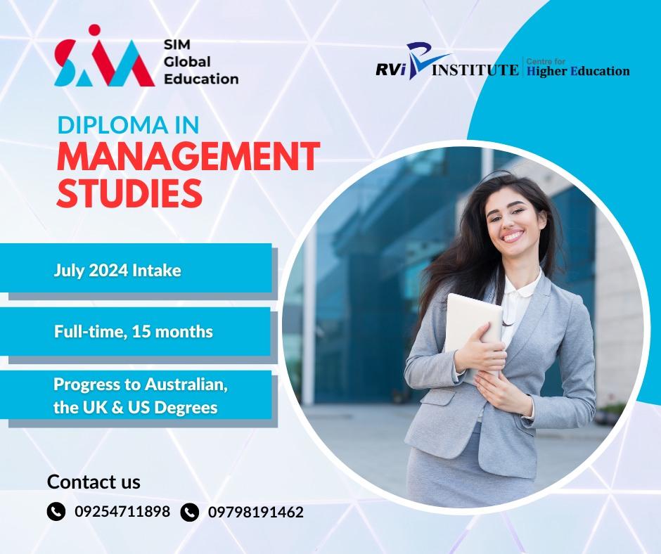 နိုင်ငံတကာ စီးပွားရေး လုပ်ငန်းခွင်များတွင် အောင်မြင်စွာ ဦးဆောင်လိုသည့် သင်ရဲ့ အိပ်မက်အား Diploma in Management Studies Programme ဖြင့် အကောင်အထည် ဖော်နိုင်ပါပြီ။